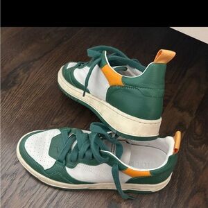 Stylish Green and White Kids Sneakers